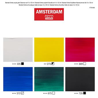 Amsterdam Acrylic Classroom Set 6 x 120ml