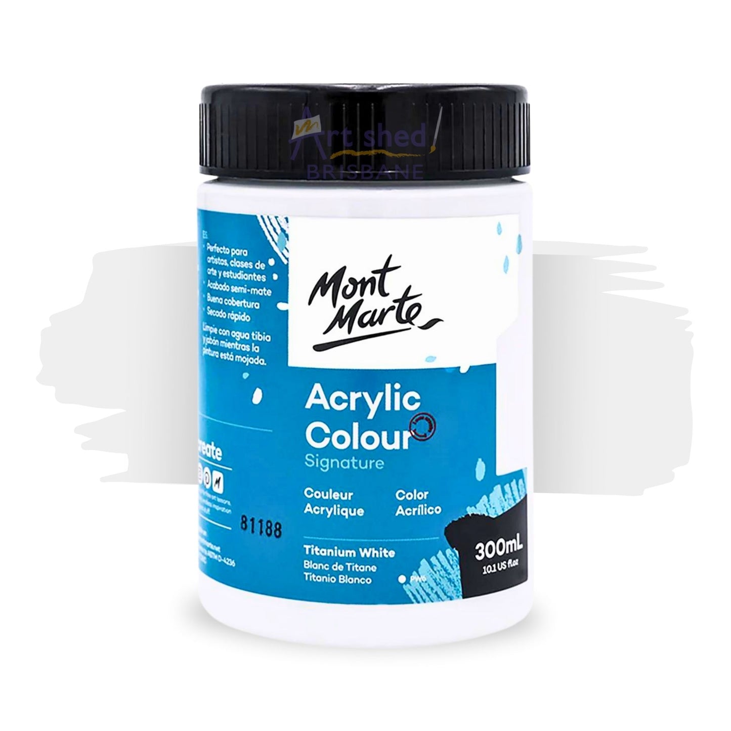 Mont Marte Acrylic Colour Paint 300ml Titanium White