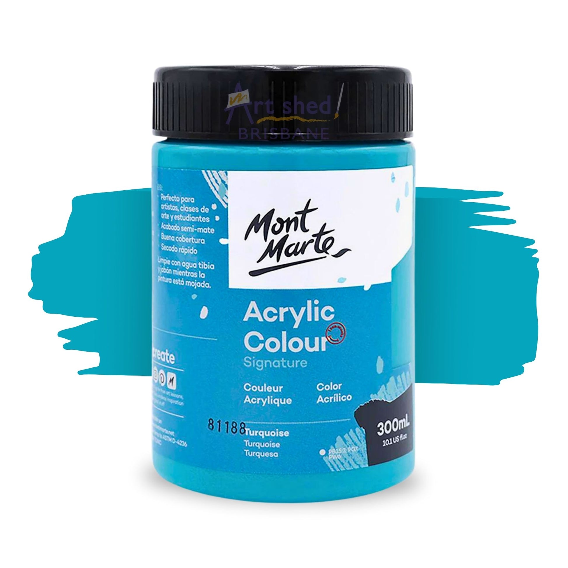 Mont Marte Acrylic Colour Paint 300ml Turquoise