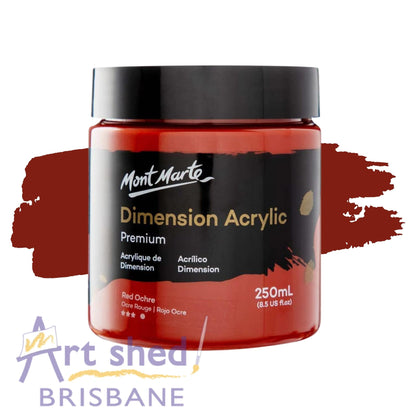 Mont Marte Dimension Acrylic Paint 250ml Red Ochre