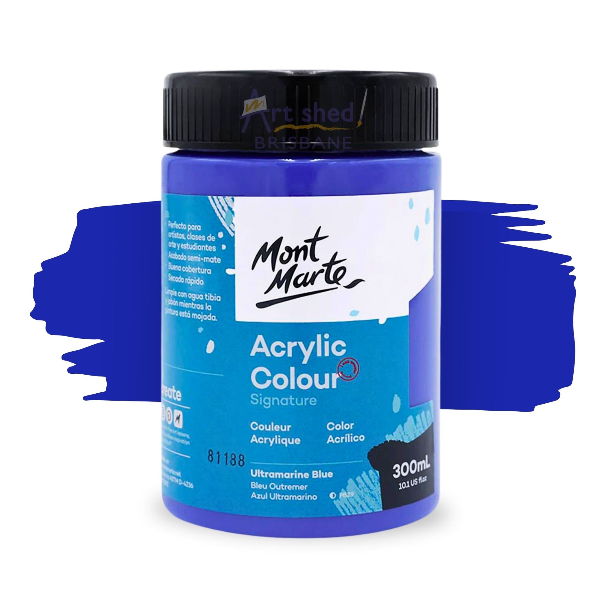 Mont Marte Acrylic Colour Paint 300ml Ultramarine Blue