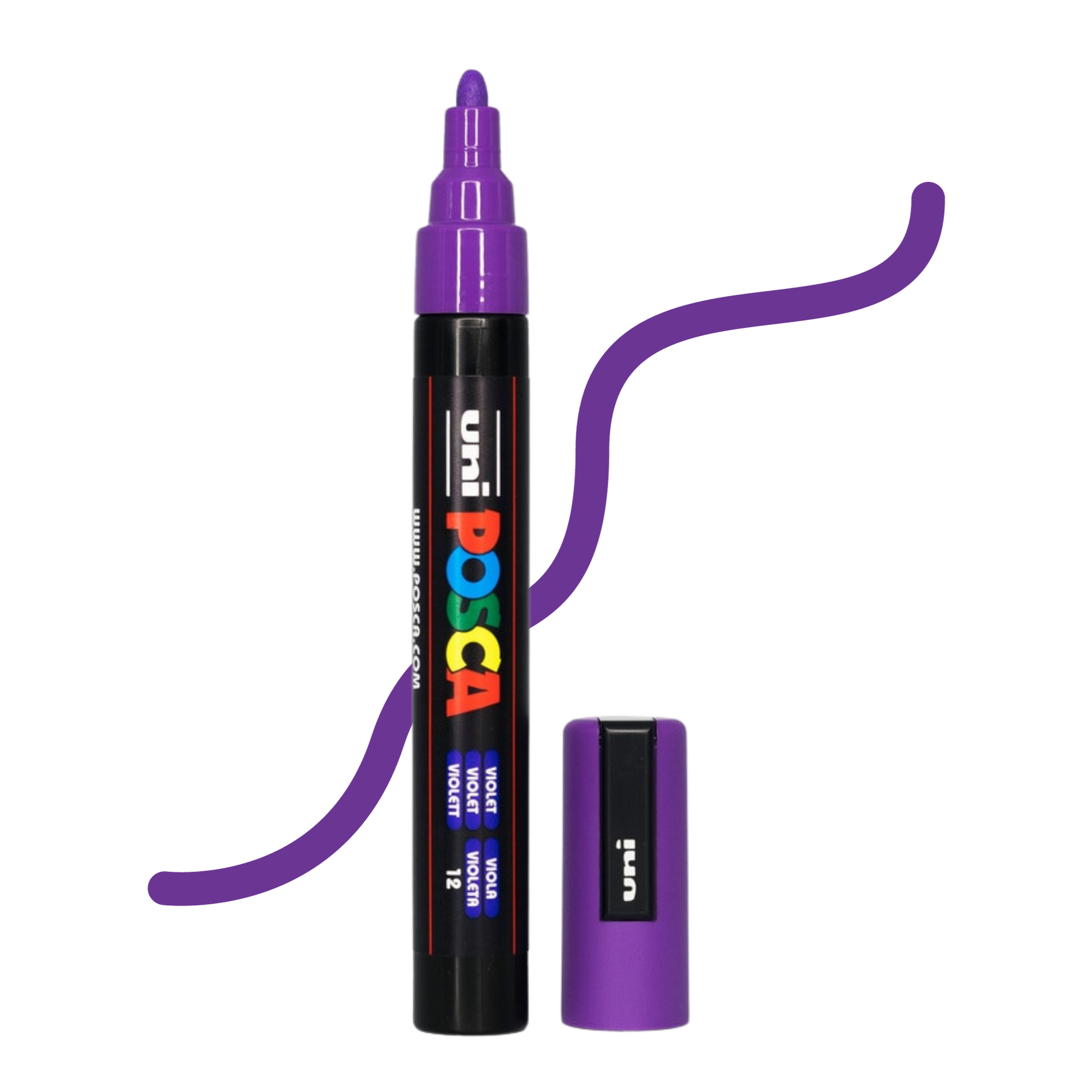 UNI POSCA 5M MEDIUM BULLET 1.8 to 2.5mm VIOLET