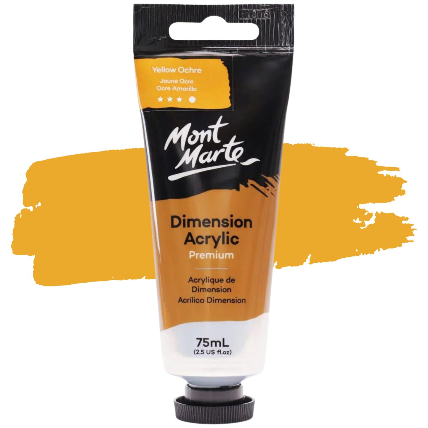 Mont Marte Dimension Acrylic Paint 75ml Yellow Ochre