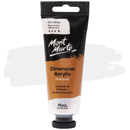 Mont Marte Dimension Acrylic Paint 75ml Zinc White