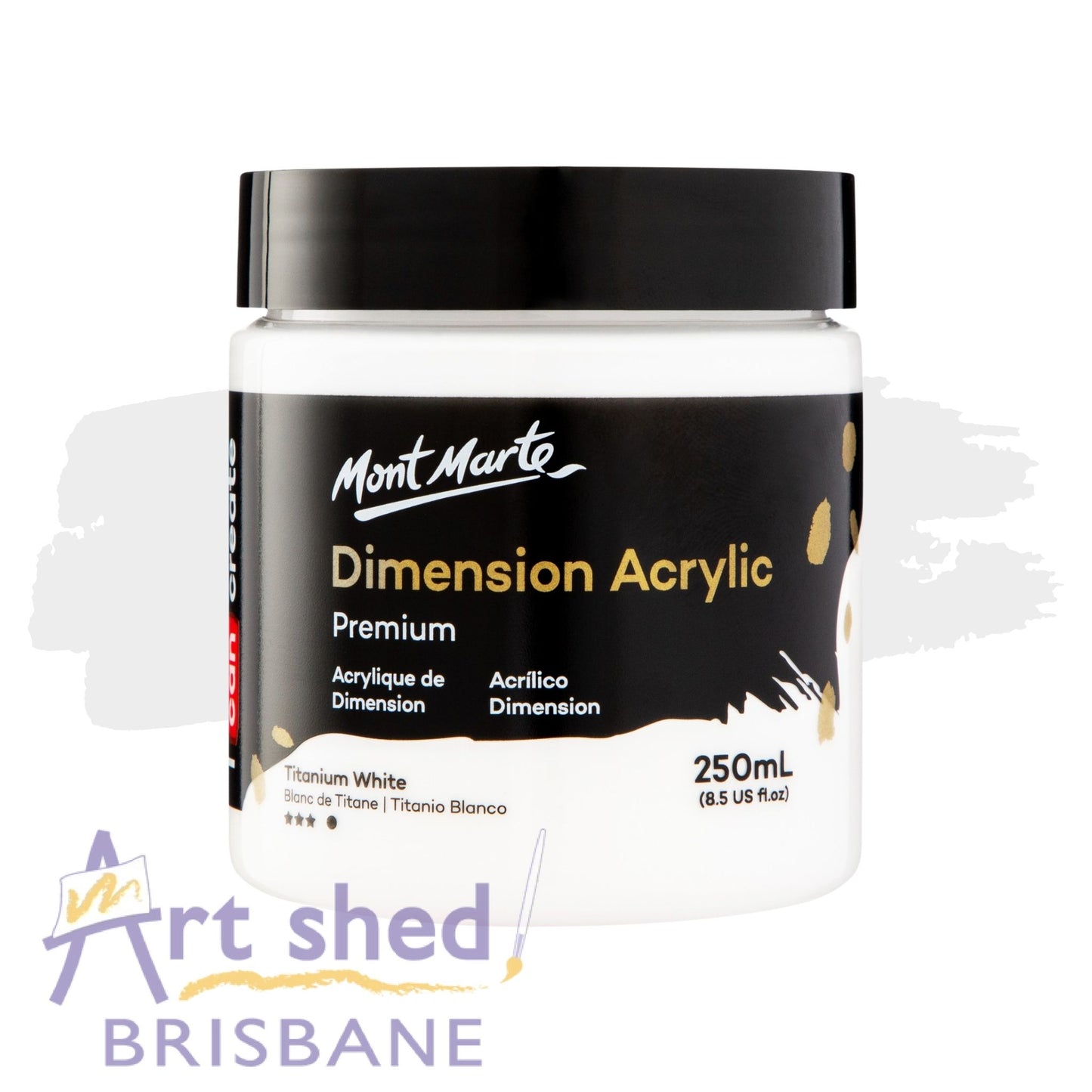 Mont Marte Dimension Acrylic Paint 250ml Titanium White