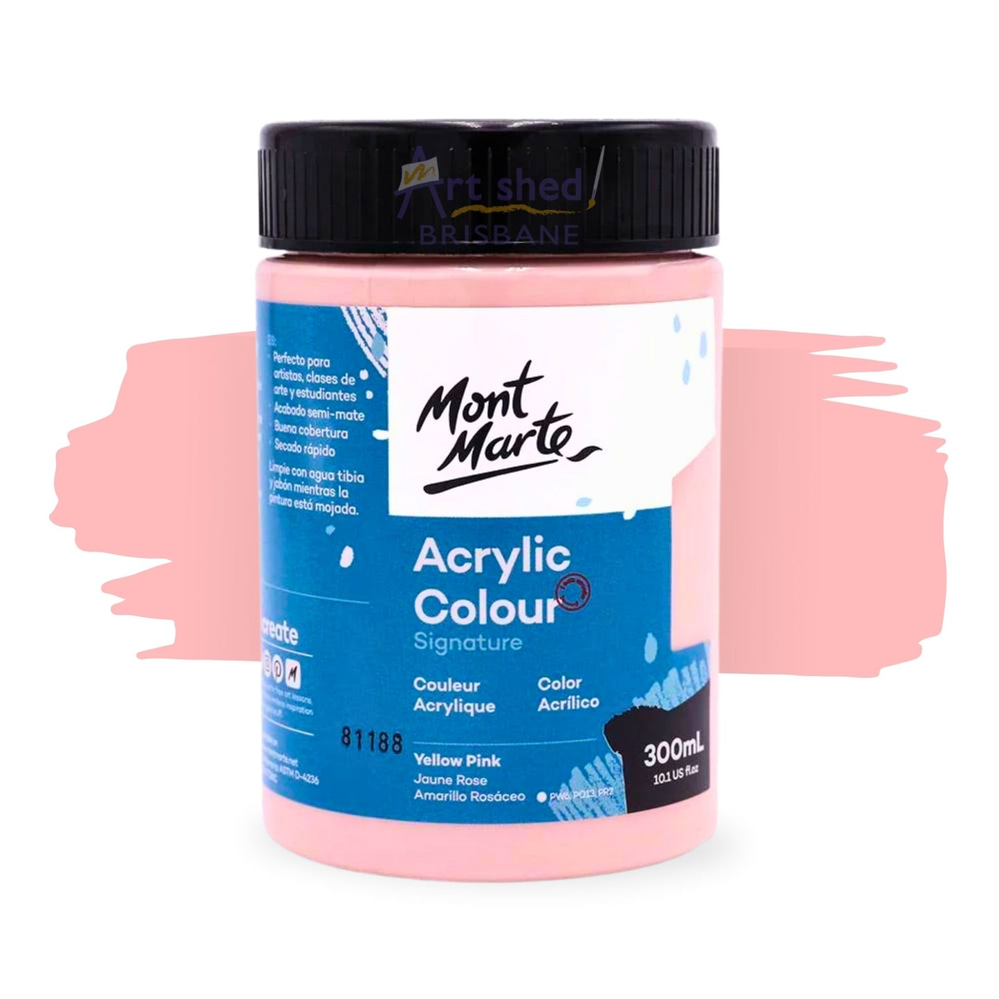 Mont Marte Acrylic Colour Paint 300ml Yellow Pink