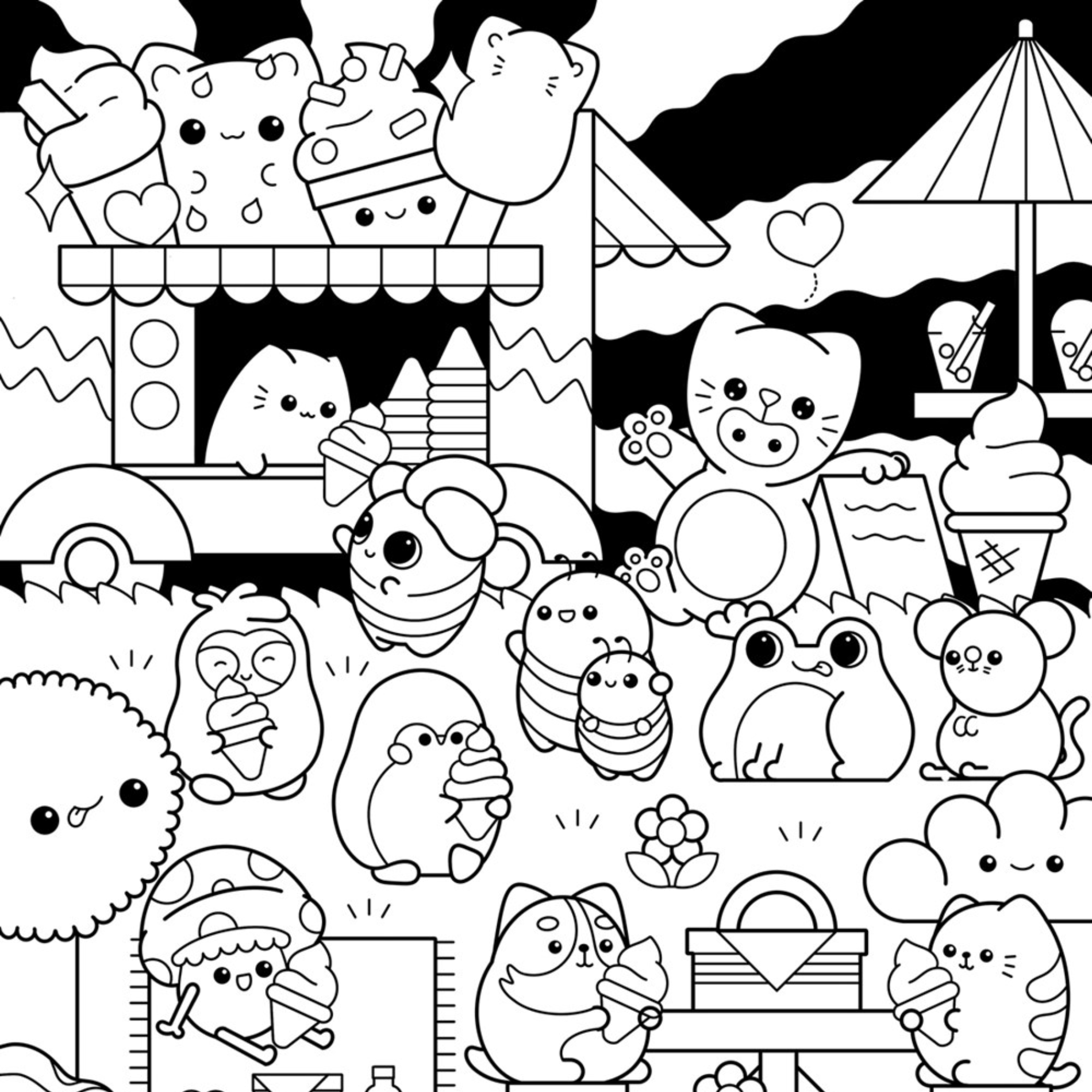 Super Kawaii Colouring Book