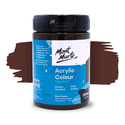 Mont Marte Acrylic Colour Paint 300ml BURNT UMBER