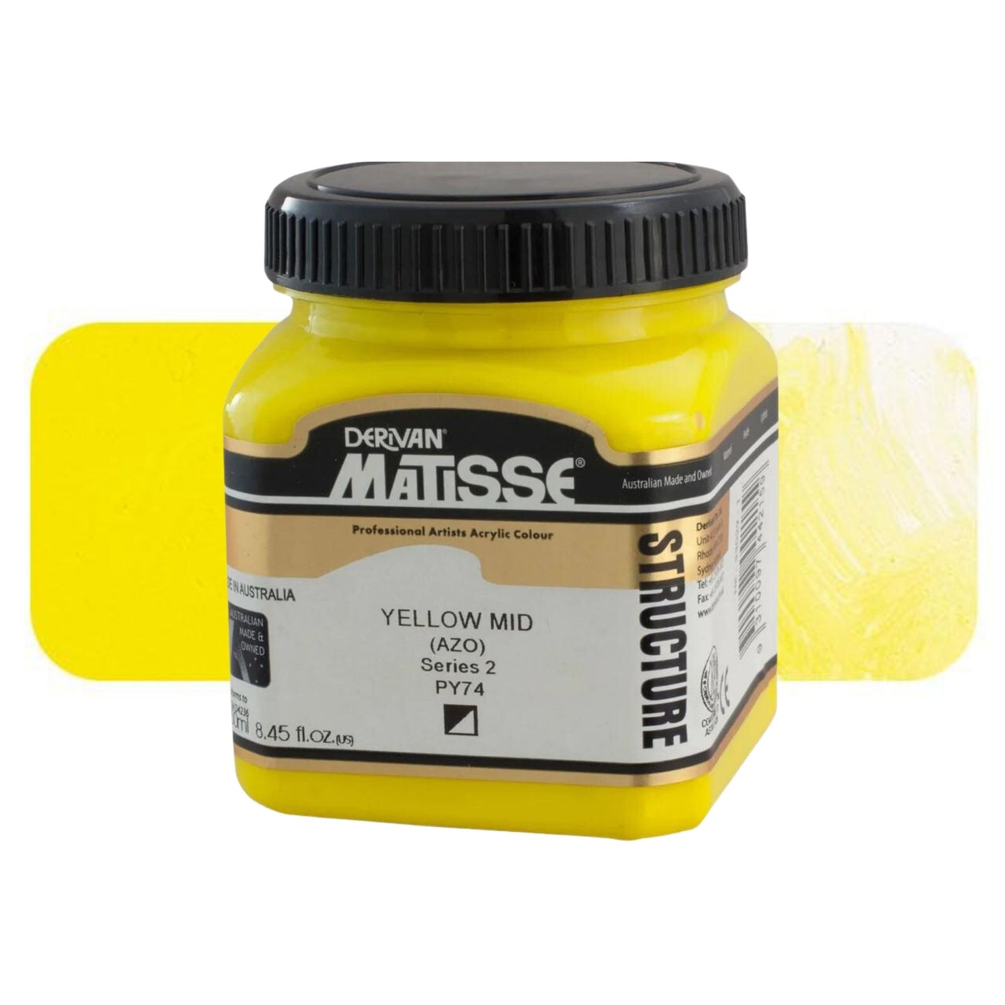 MATISSE STRUCTURE ACRYLIC 250ml S2 YELLOW MID AZO