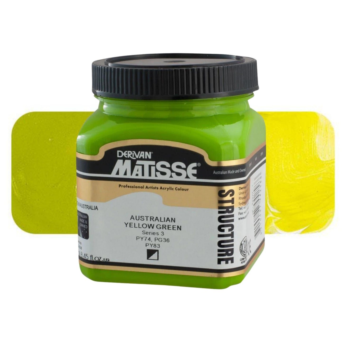 MATISSE STRUCTURE ACRYLIC 250ml S3 AUSTRALIAN YELLOW GREEN