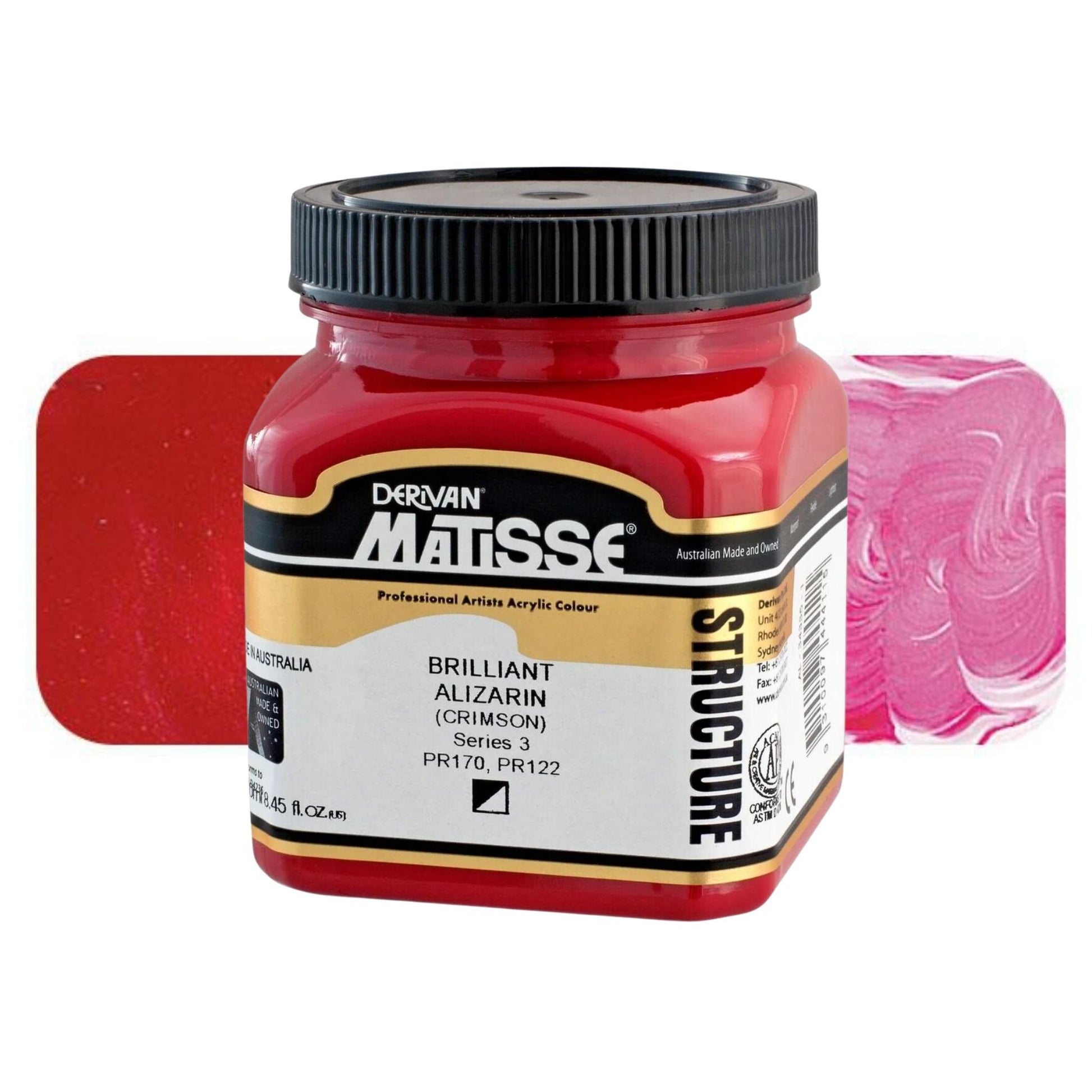 MATISSE STRUCTURE ACRYLIC 250ml S3 BRILLIANT ALIZARIN - CRIMSON