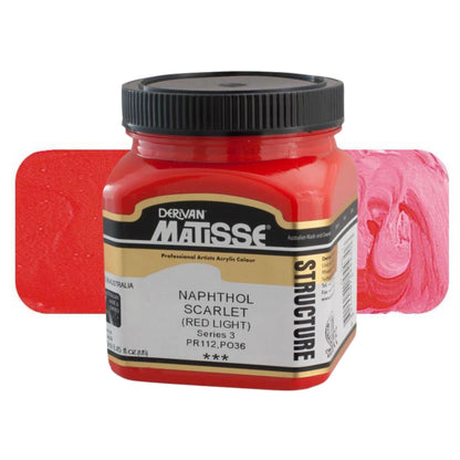 MATISSE STRUCTURE ACRYLIC 250ml S3 NAPTHOL SCARLET