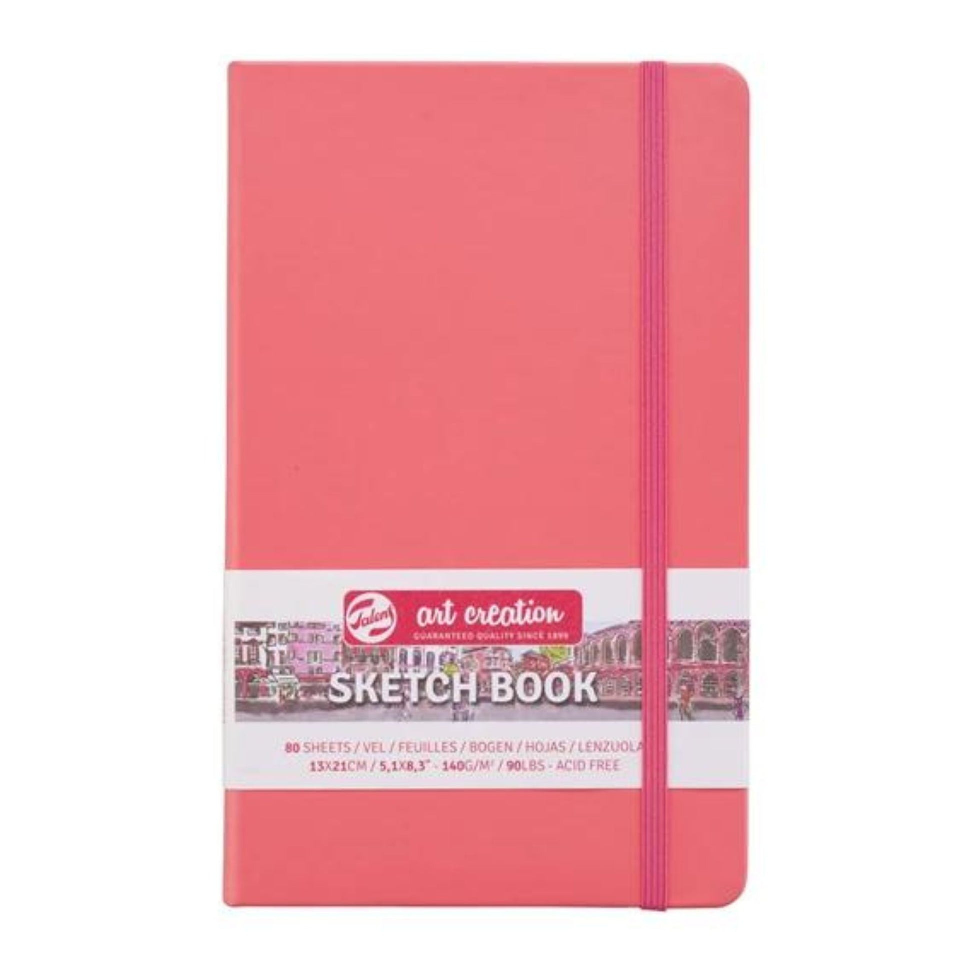 Talens Art Creation Hardback Sketchbook 140gsm 13x21cm Coral