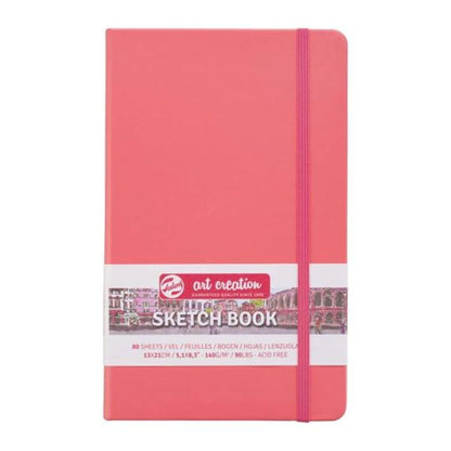 Talens Art Creation Hardback Sketchbook 140gsm 13x21cm Coral