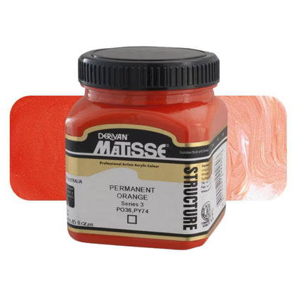 MATISSE STRUCTURE ACRYLIC 250ml S3 PERMANENT ORANGE