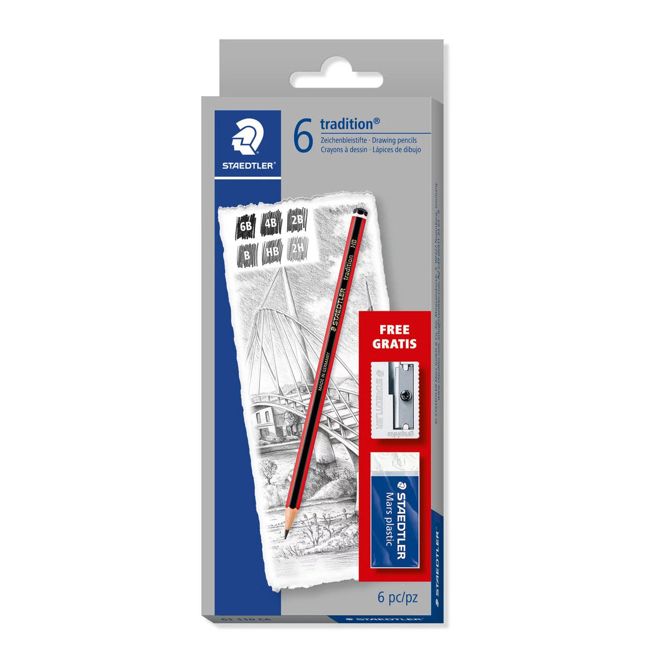 Staedtler Traditional Sketching Set 6 pce + additions