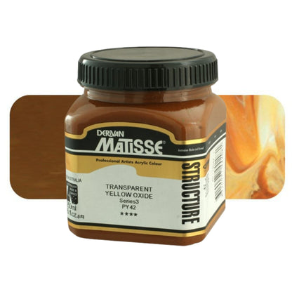 MATISSE STRUCTURE ACRYLIC 250ml S3 TRANSPARENT YELLOW OXIDE