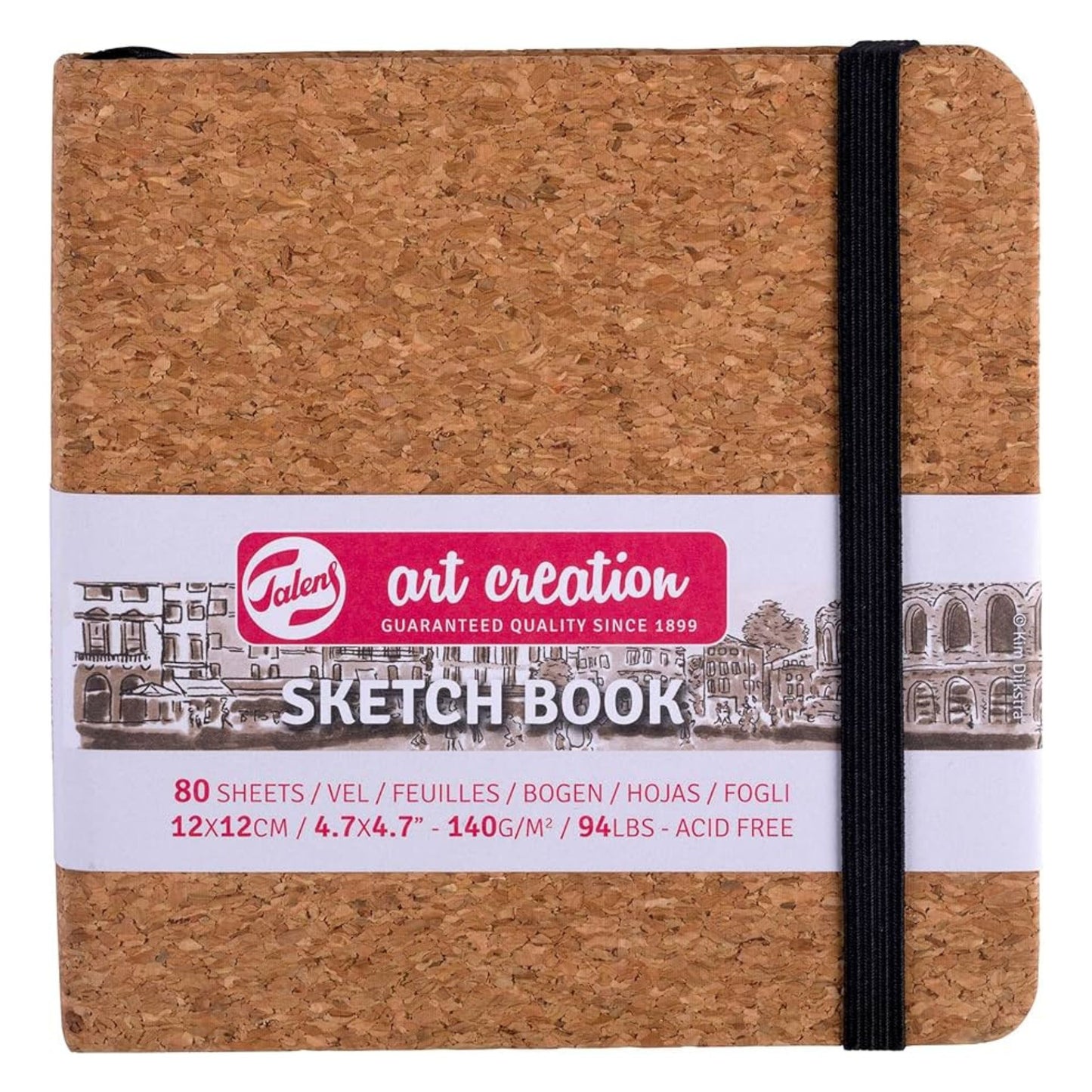 Talens Art Creation Hardback Sketchbook 140gsm 12x12cm Cork