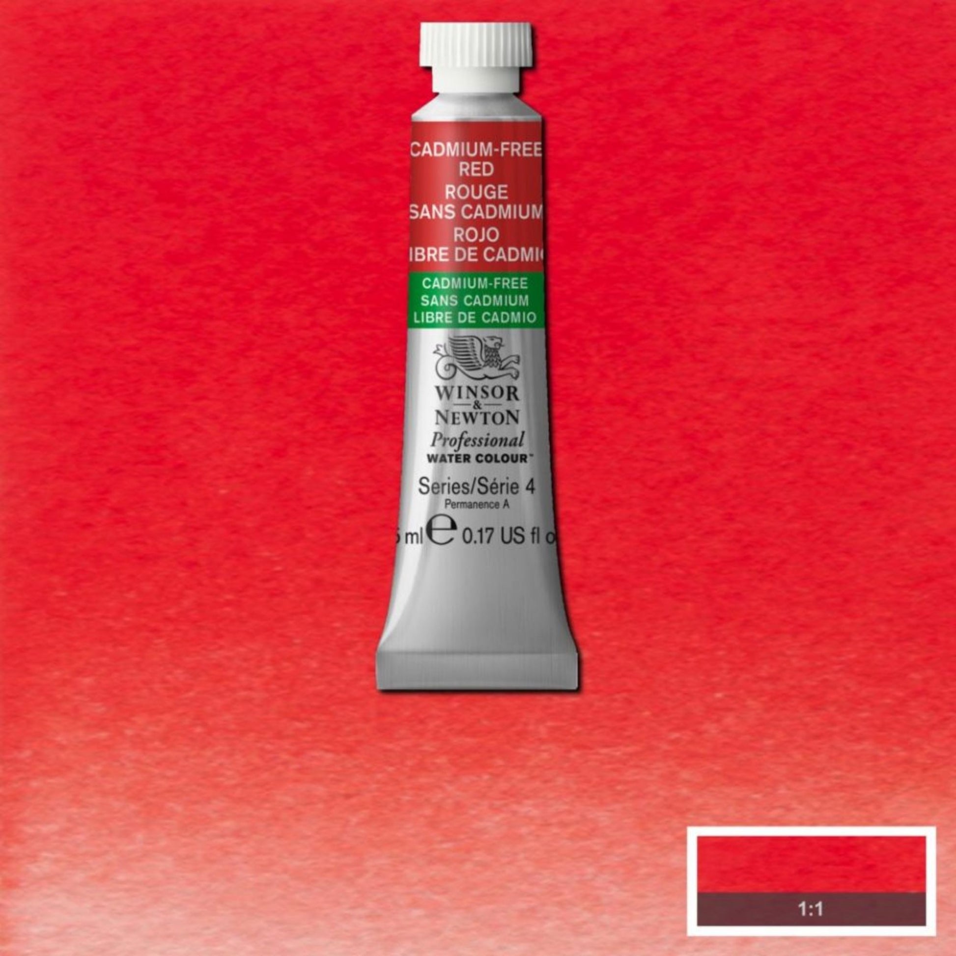 Winsor and Newton Prof WC 5ml Cadmium Free S4 Cadmium Free Red