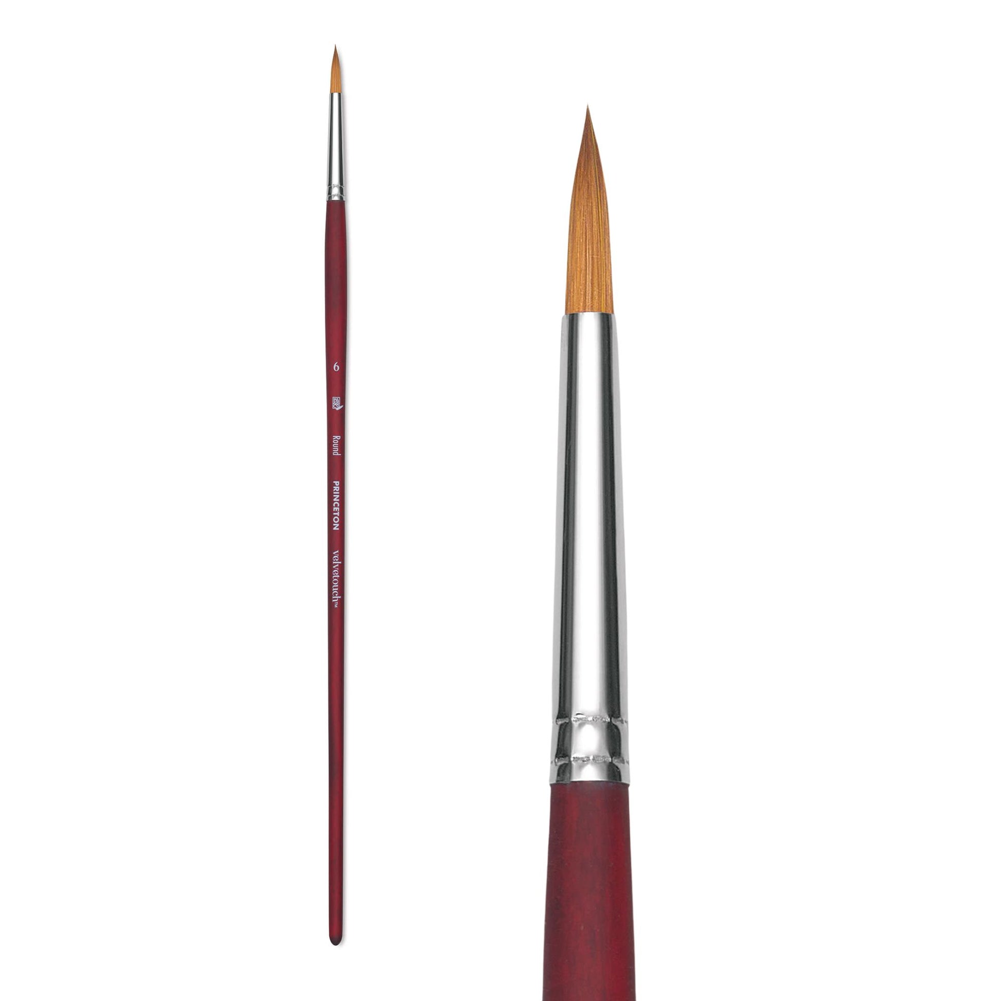 Princeton Velvetouch 3900 Syn Long Handle Round 6