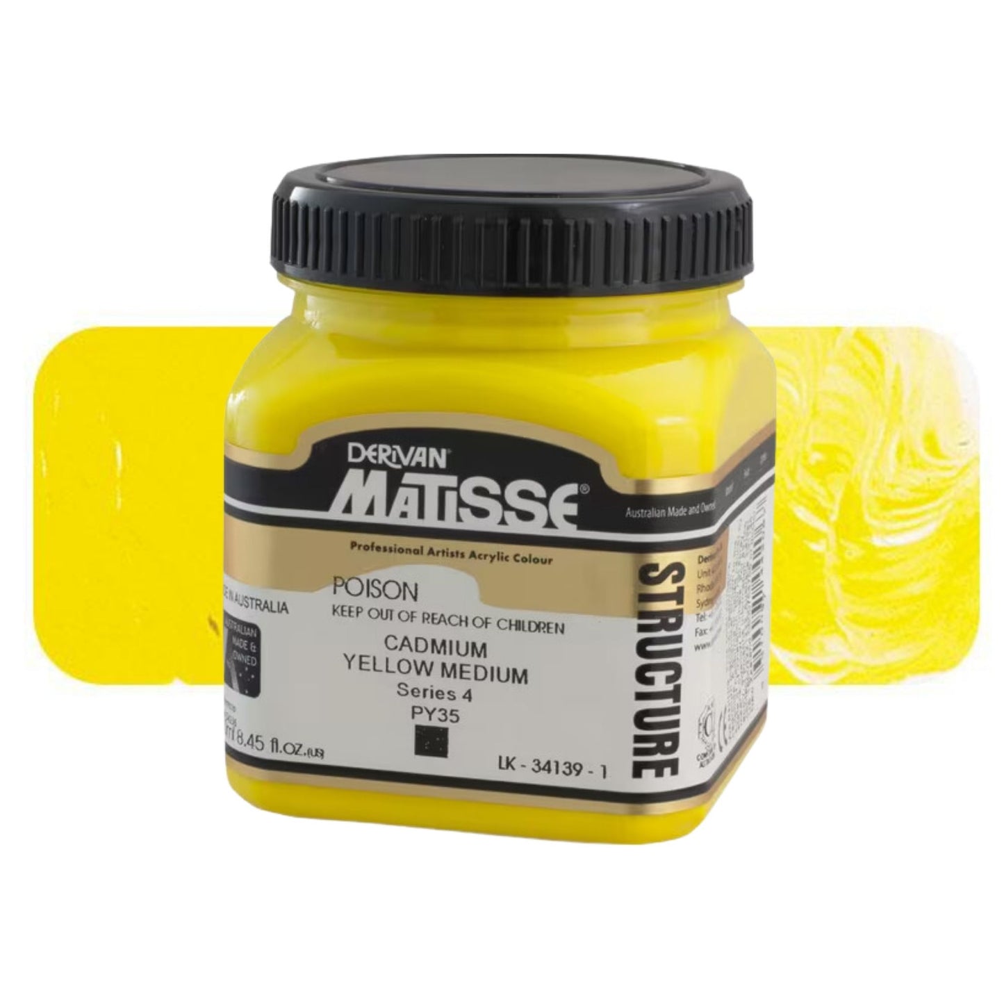 MATISSE STRUCTURE ACRYLIC 250ml S4 CADMIUM YELLOW MEDIUM