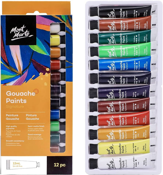 Mont Marte Signature Gouache 12pce x 12ml