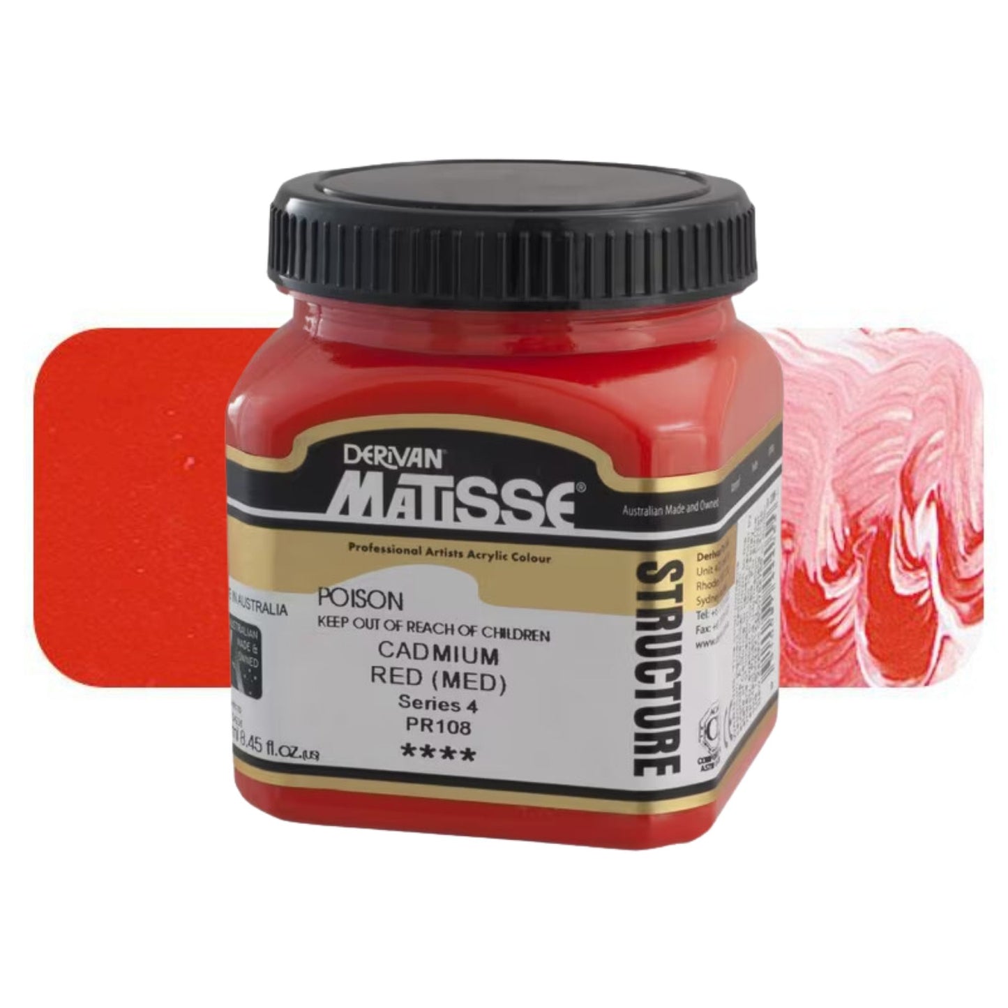 MATISSE STRUCTURE ACRYLIC 250ml S4 Cadmium Red Medium