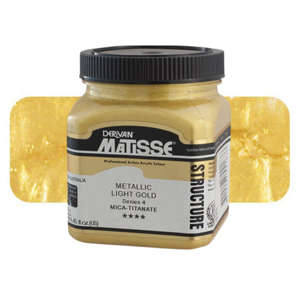 MATISSE STRUCTURE ACRYLIC 250ml S4 METALLIC LIGHT GOLD