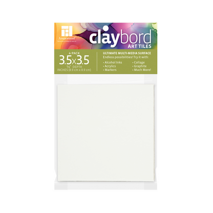 Ampersand Claybord Art Tile 3.5 x 3.5 inch - 4pk