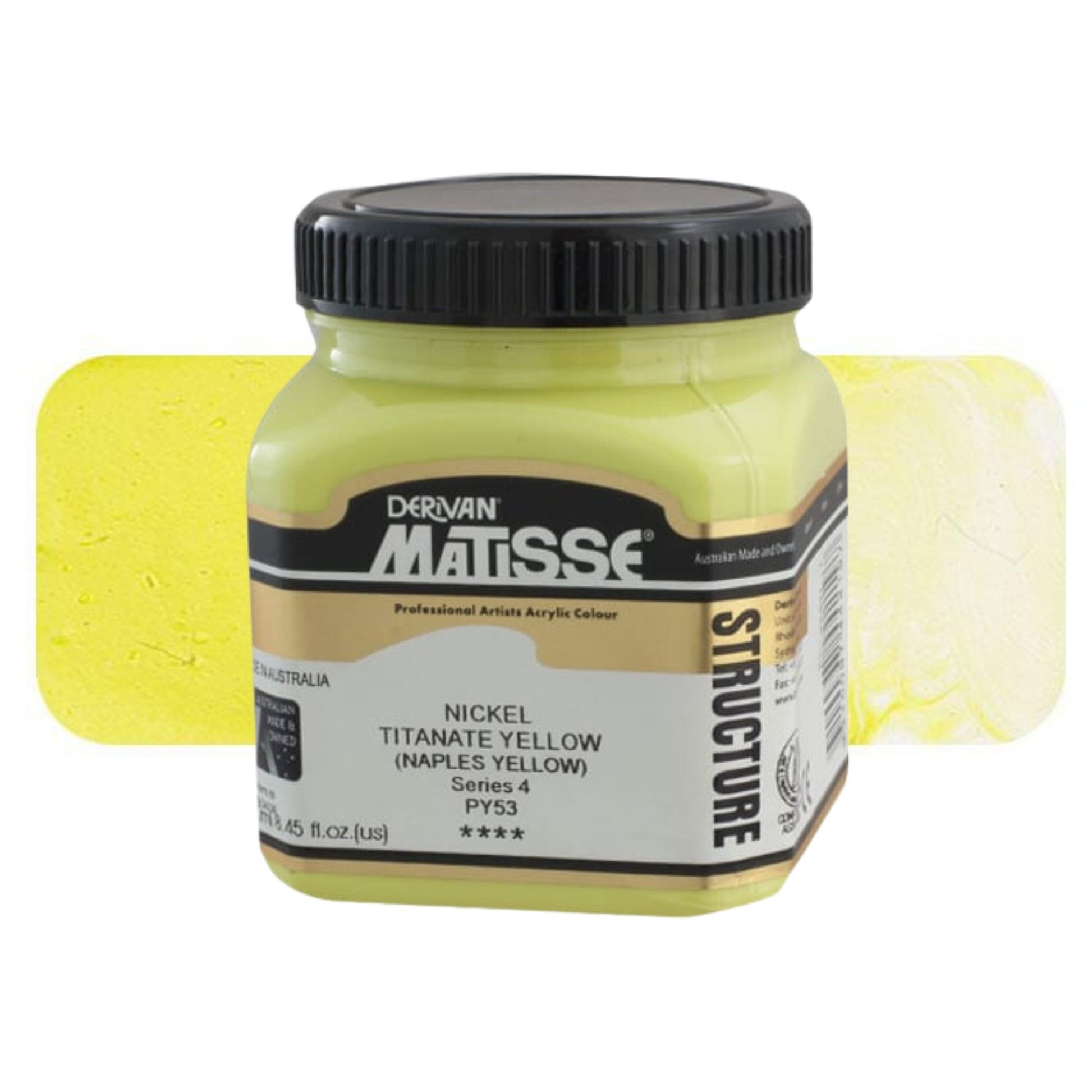 MATISSE STRUCTURE ACRYLIC 250ml S4 NICKEL TITANATE YELLOW - NAPLES