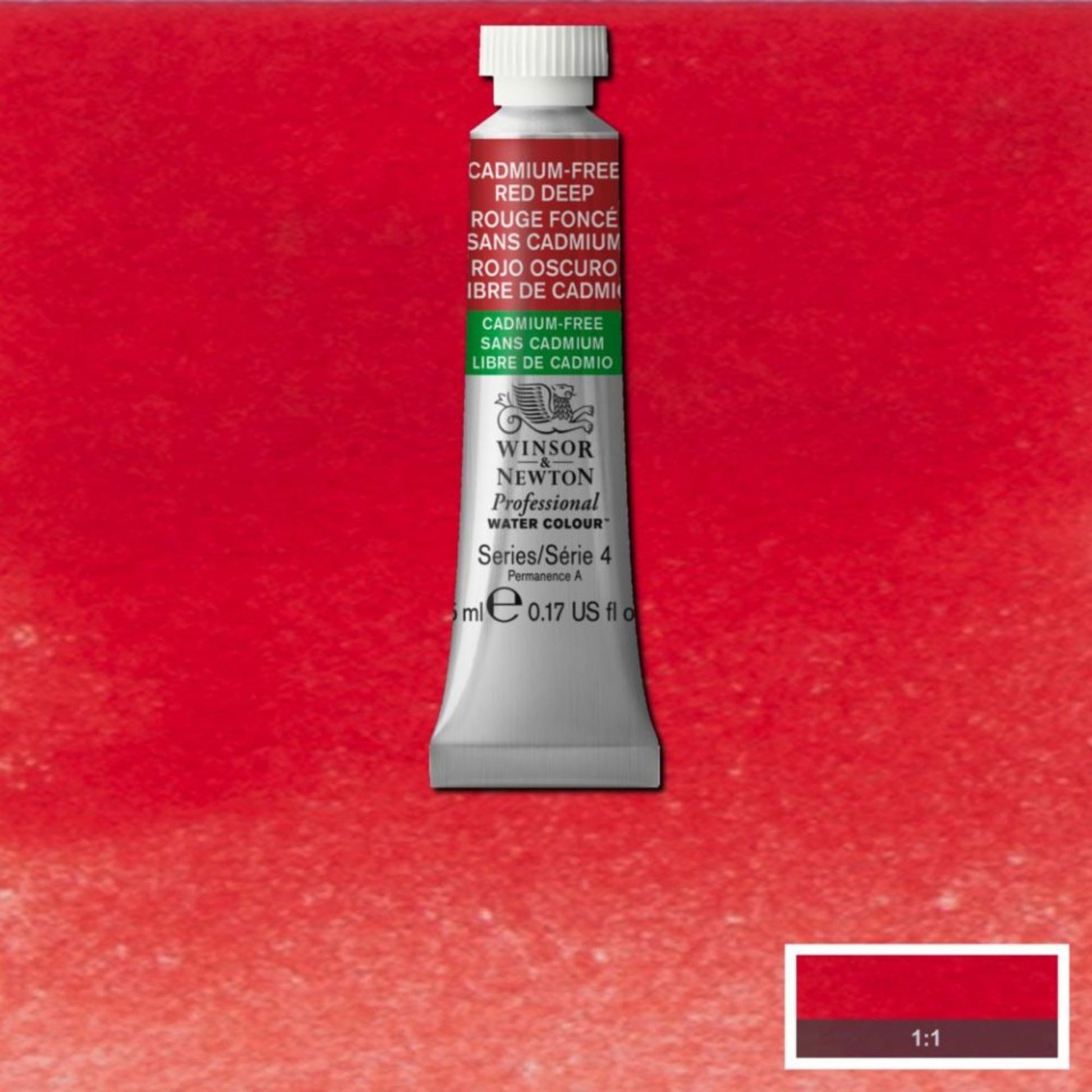 Winsor and Newton Prof WC 5ml Cadmium Free S4 Cadmium Free Red Deep