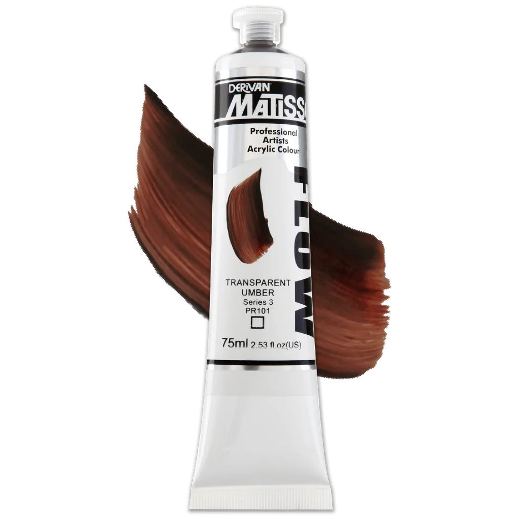 MATISSE FLOW ACRYLIC 75ml S3 TRANSPARENT UMBER