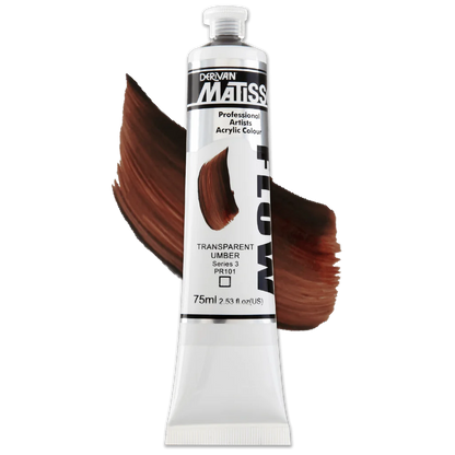 MATISSE FLOW ACRYLIC 75ml S3 TRANSPARENT UMBER