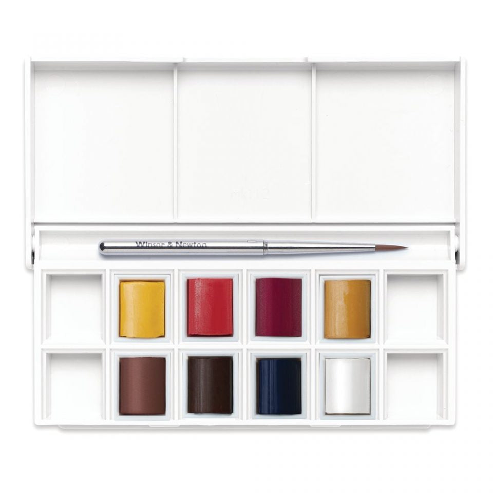 Winsor Newton COTMAN WC Pocket Set 8 Half Pans - Portrait