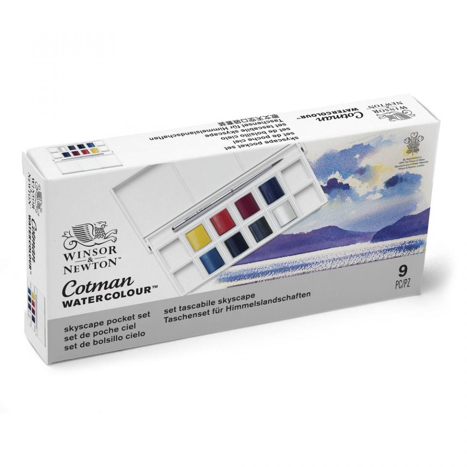 Winsor Newton COTMAN WC Pocket Set 8 Half Pans - Skyscape