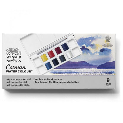 Winsor Newton COTMAN WC Pocket Set 8 Half Pans - Skyscape