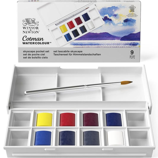 Winsor Newton COTMAN WC Pocket Set 8 Half Pans - Skyscape