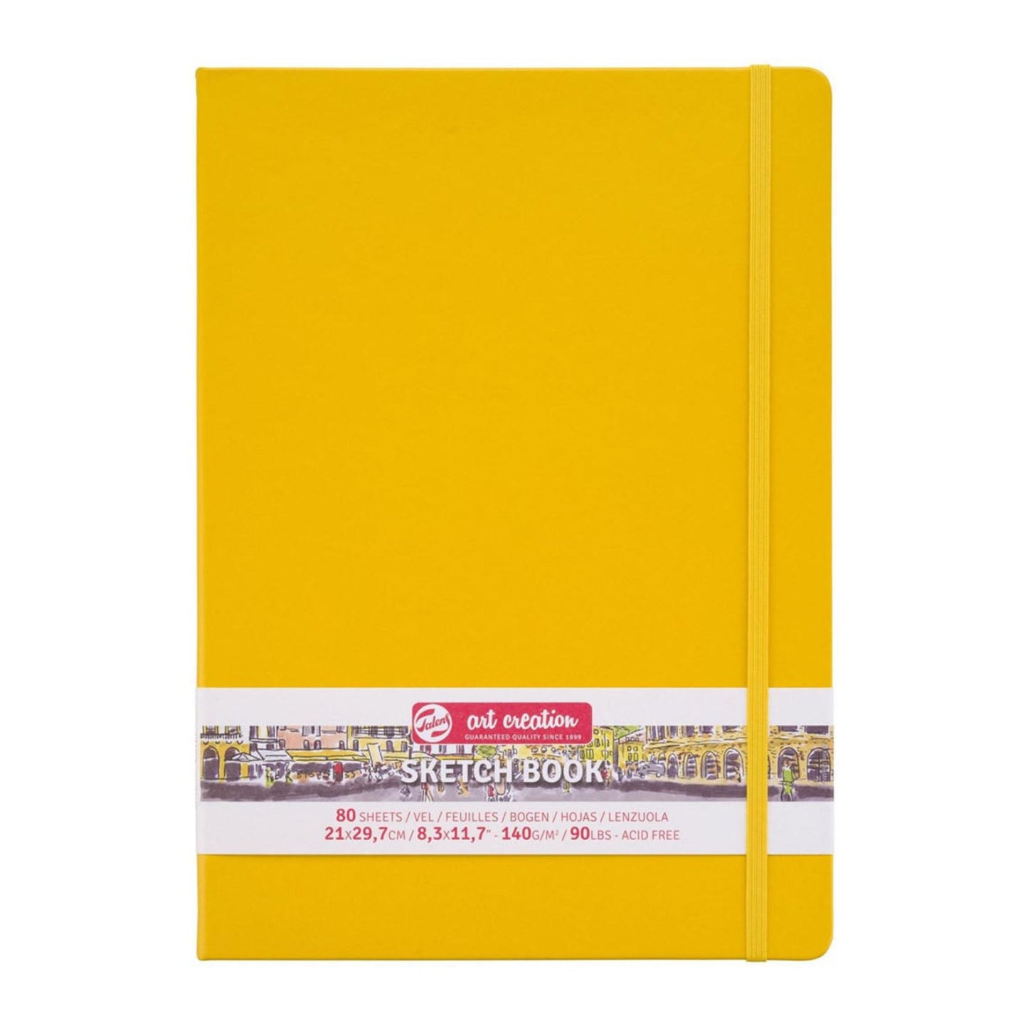 Talens Art Creation Hardback Sketchbook 140gsm 21x30cm Golden Yellow