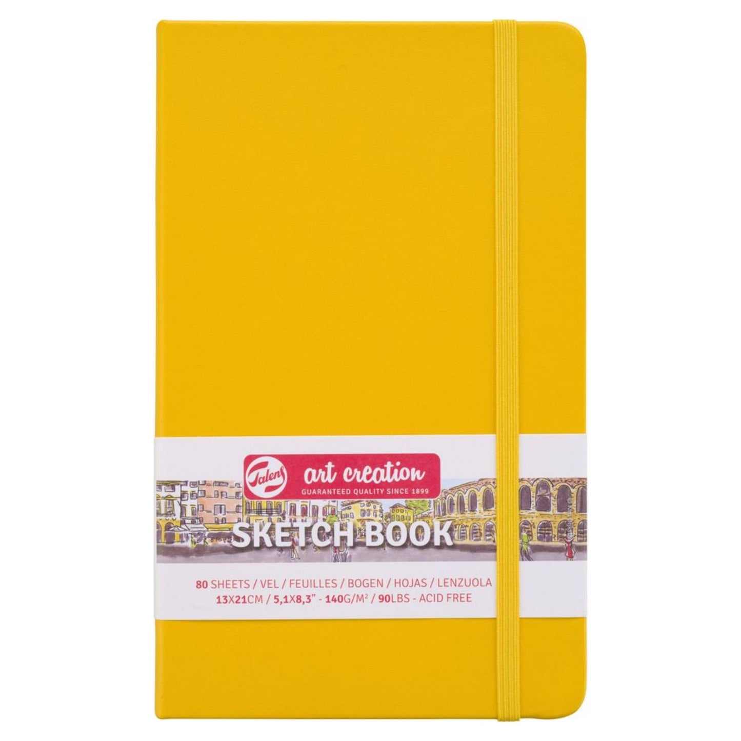 Talens Art Creation Hardback Sketchbook 140gsm 13x21cm Golden Yellow