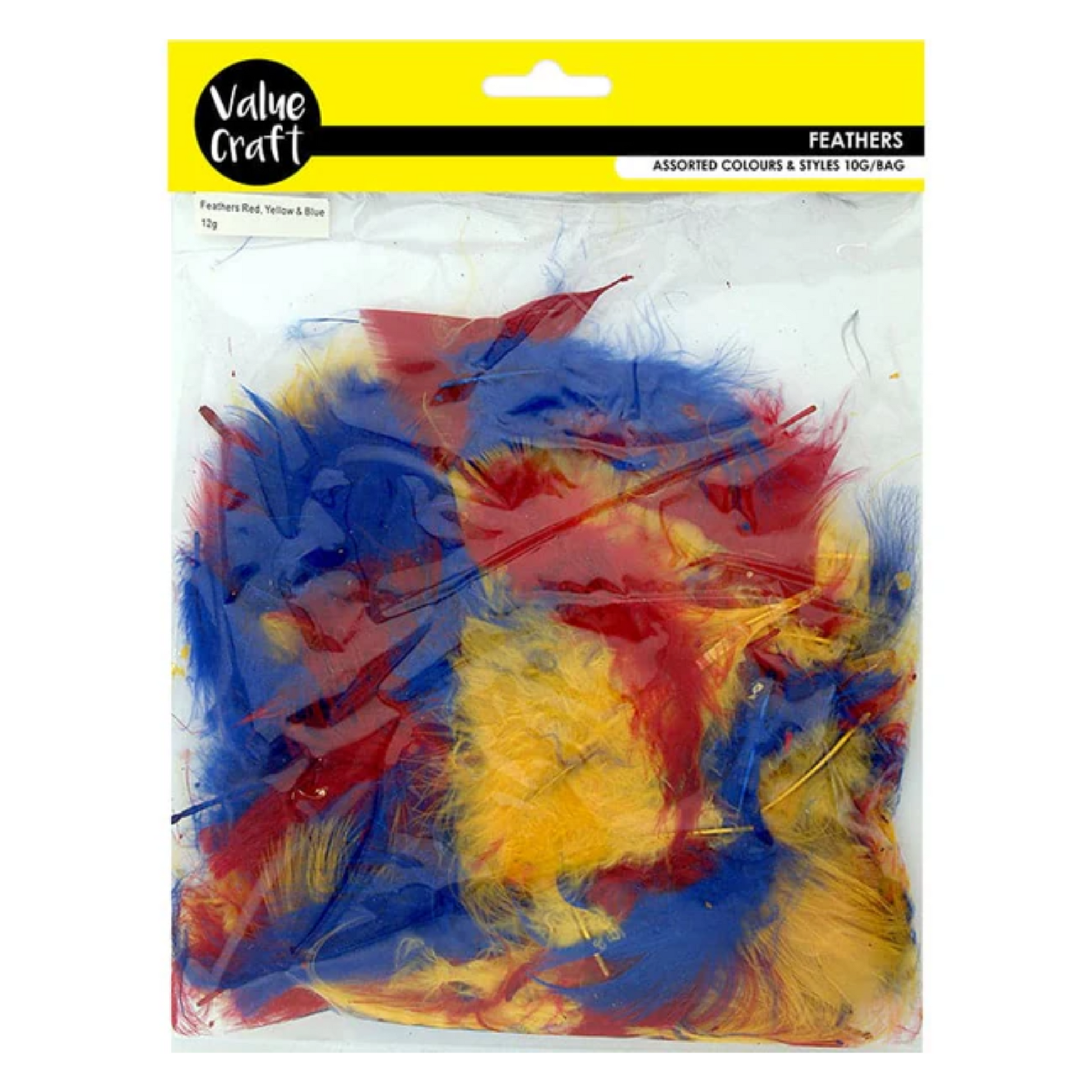 Value Craft Feathers 10g Red Yellow Blue