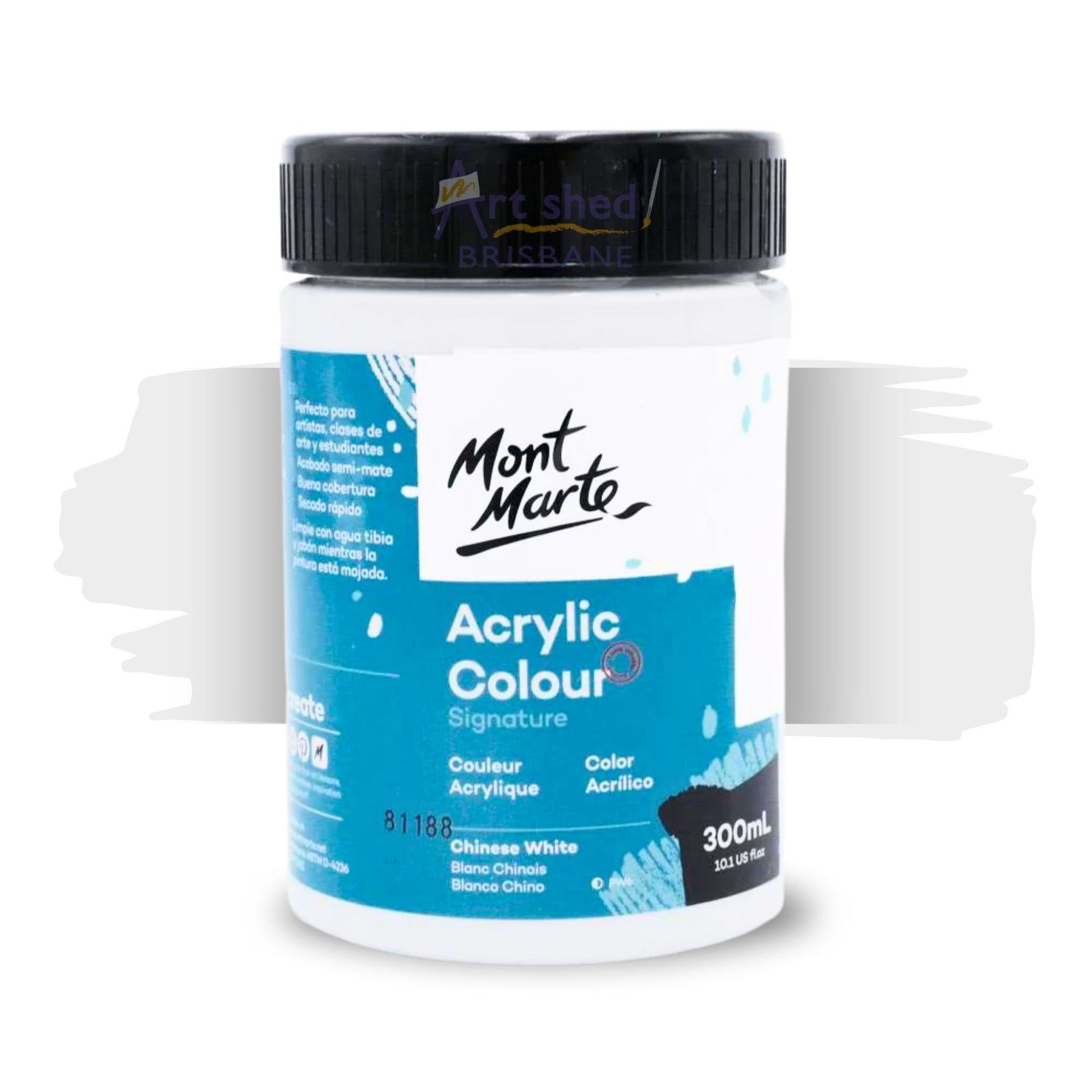 Mont Marte Acrylic Colour Paint 300ml Chinese White