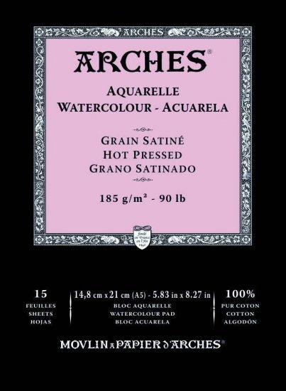 ARCHES 185g Watercolour Pad Smooth