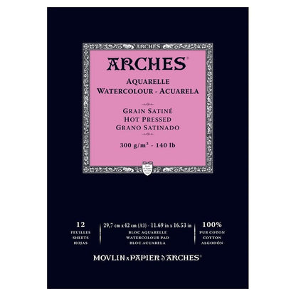 ARCHES 300g Watercolour Pad Smooth A3