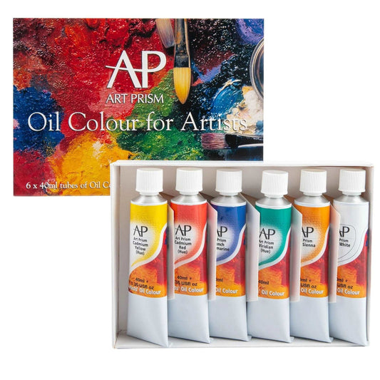 ART PRISM Oil Paint Set of 6 x 40ml ASSORTED