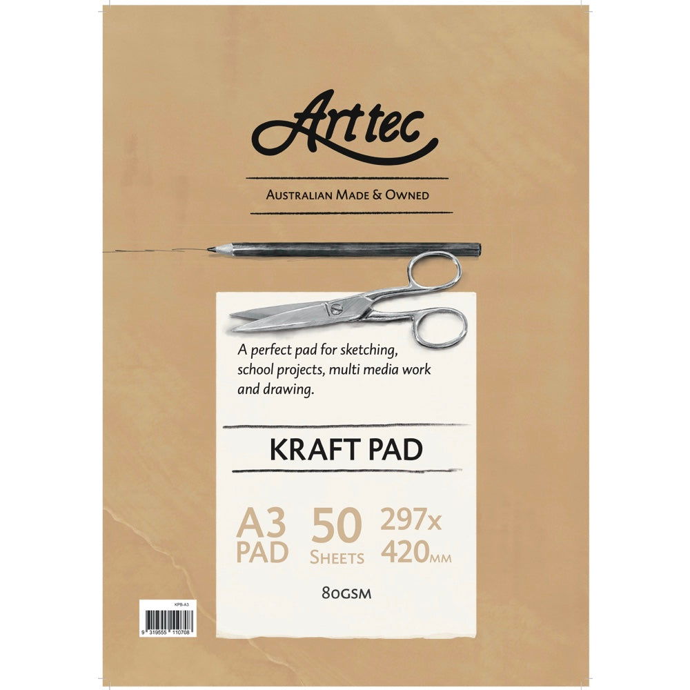 ARTTEC KRAFT PAD 80gsm 50 SHEETS A3