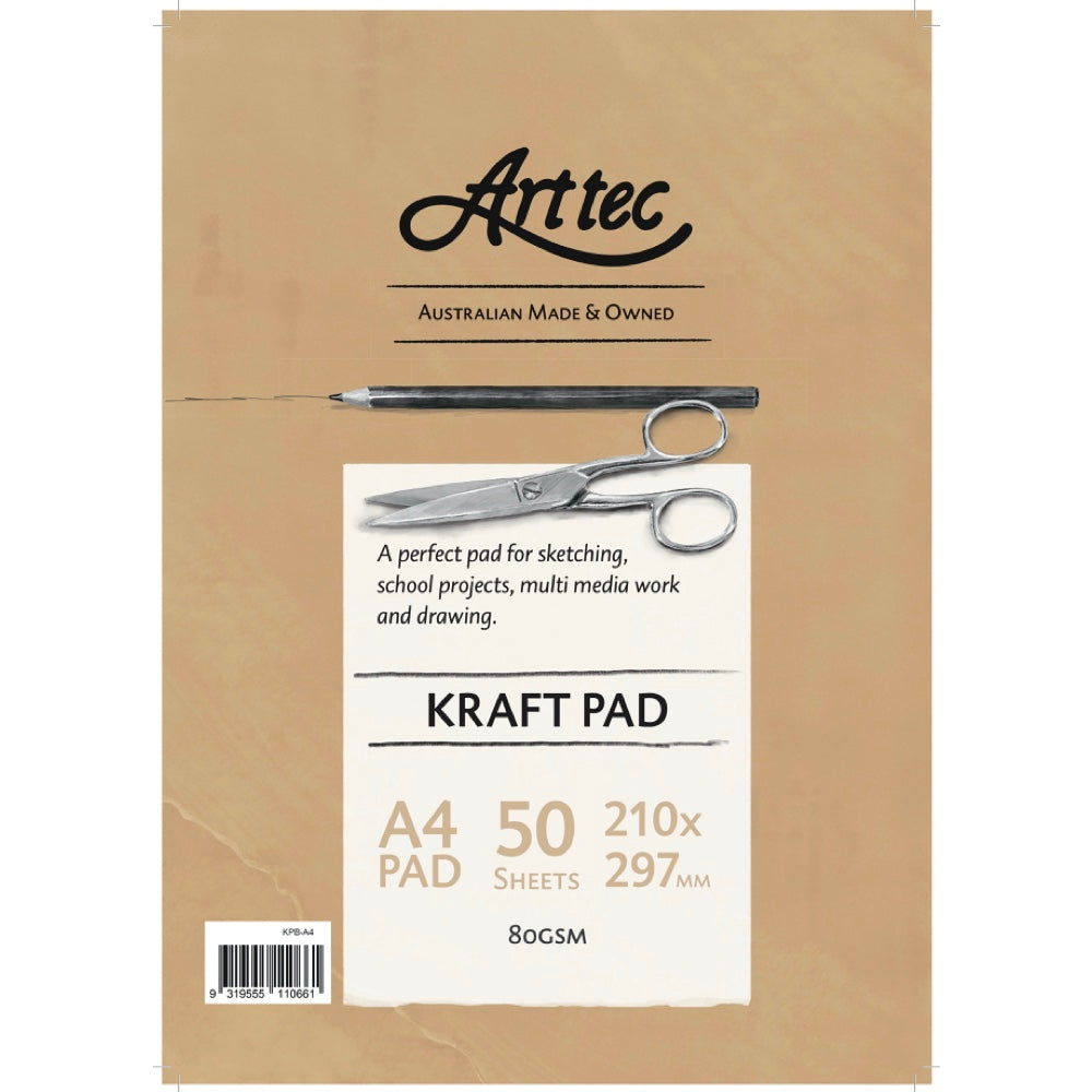 ARTTEC KRAFT PAD 80gsm 50 SHEETS A4