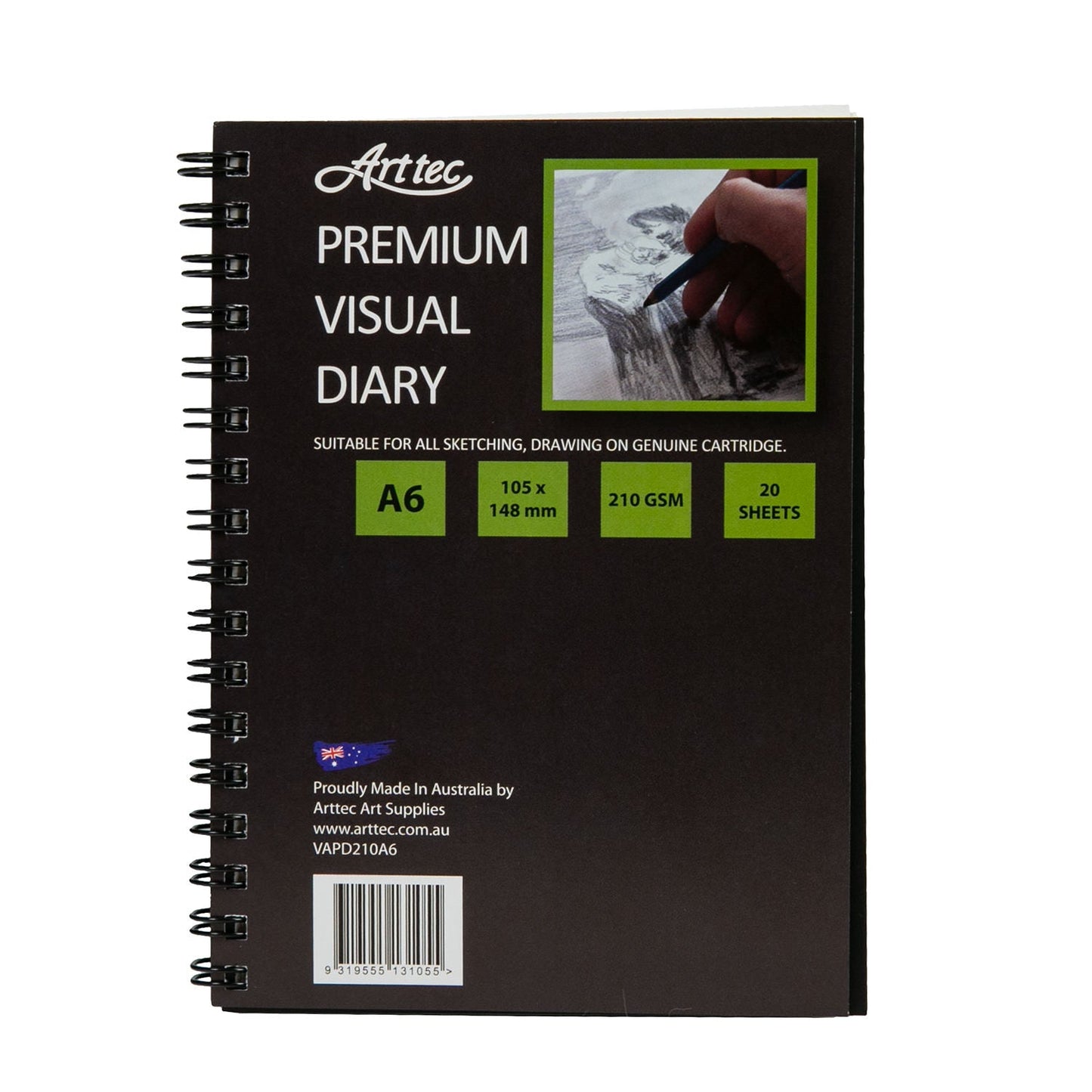 ARTTEC Premium Visual Diary 20sht 210gsm A6