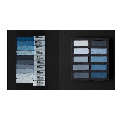 AS Extra Soft Square Pastels Box of 10 - Cool Greys