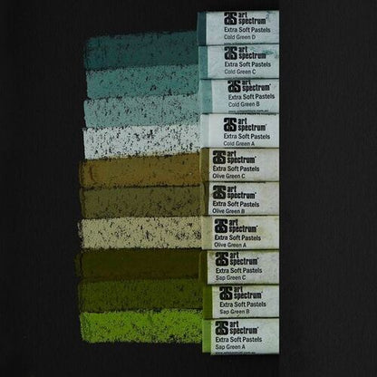 AS Extra Soft Square Pastels Box of 10 - Greens