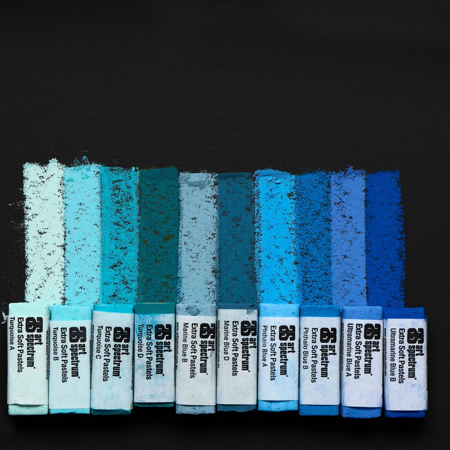 AS Extra Soft Square Pastels Box of 10 - Turquoise and Blues